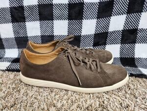 Cole Haan Grand.ØS Men's Suede Sneakers Gray Lace Up Casual Shoes Size 11M